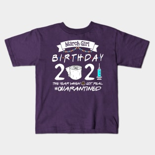 March Girl Birthday Gift 2021 Kids T-Shirt